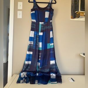 Ann Taylor Blue and White Maxi Dress